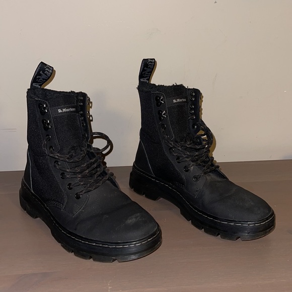 Dr. Martens Black Textile Winter Boots - Men’s Size 8 - Picture 4 of 10
